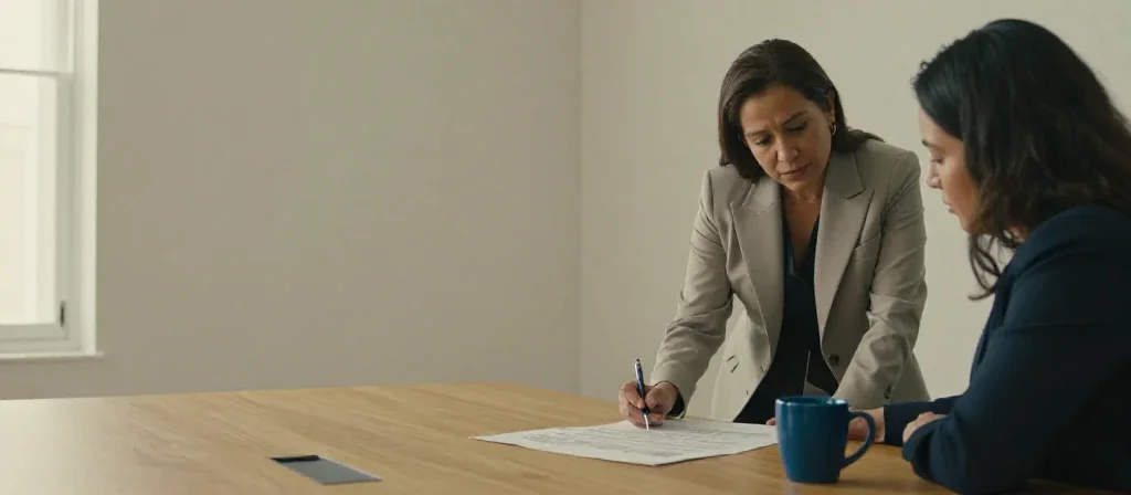Emprendedores revisando un plan estratégico en una oficina moderna para impulsar su nuevo negocio.